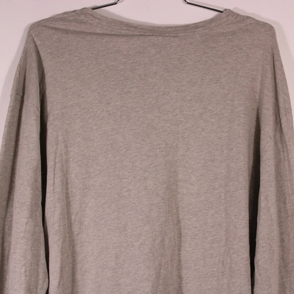 Polo Ralph Lauren Shirts Mens L Light Gray 100% Cotton Long‎ Sleeve Pocket Logo